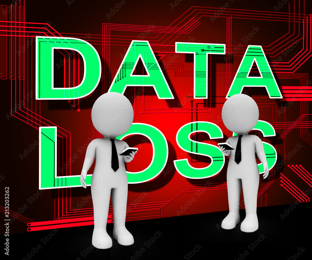 Poster data loss prevention security shield 3d rendering
