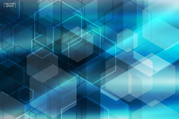 Abstract blue technology background.Vector.