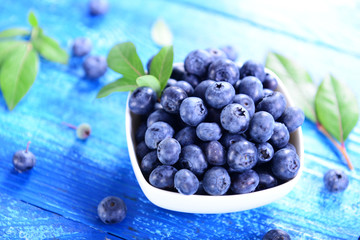 Freshly picked blueberries