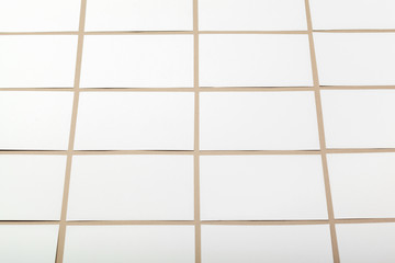 Blank paper pieces for mock up on a beige background