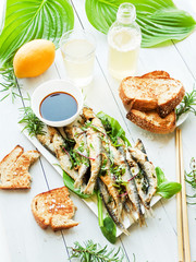 Fried crispy anchovy