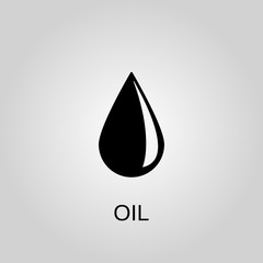 Oil icon. Oil symbol. Flat design. Stock - Vector illustration