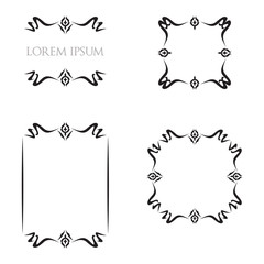 Vintage Floral Frames Borders Ornament Decorative Elements