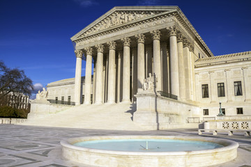 Supreme Court building in Washington, DC, United States of America