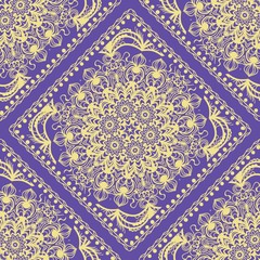 Fashion design Print with Mandala floral pattern. Vector illustration