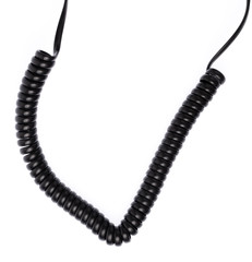 cable spring of the phone isolated on a white background.