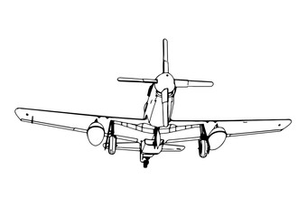 vector airplane sketch