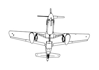 vector airplane sketch