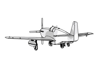 vector airplane sketch