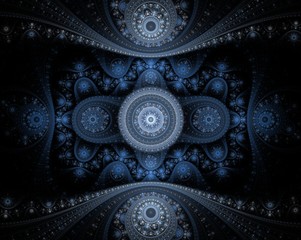 Abstract blue fractal