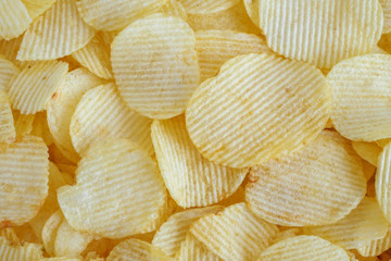 crispy potato chips snack texture background