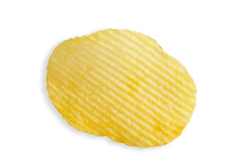 potato chip isolated on white background with clipping path