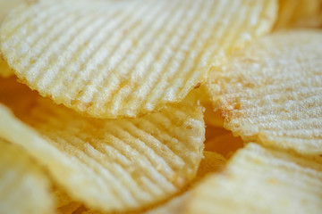 crispy potato chips snack texture background