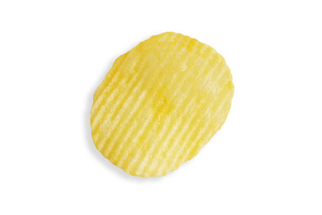 potato chip isolated on white background with clipping path