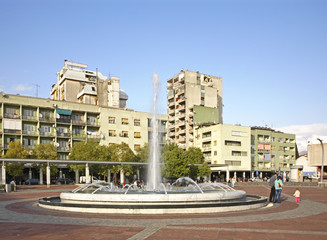 Republic Square in Podgorica. Montenegro