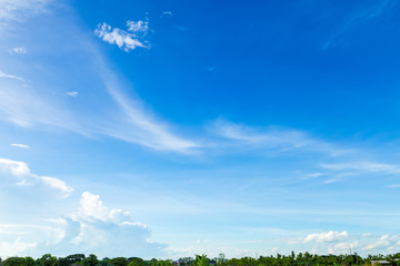 blue sky background texture with white clouds.