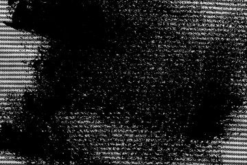 Grunge Black and white closeup of stripped fabric texture.