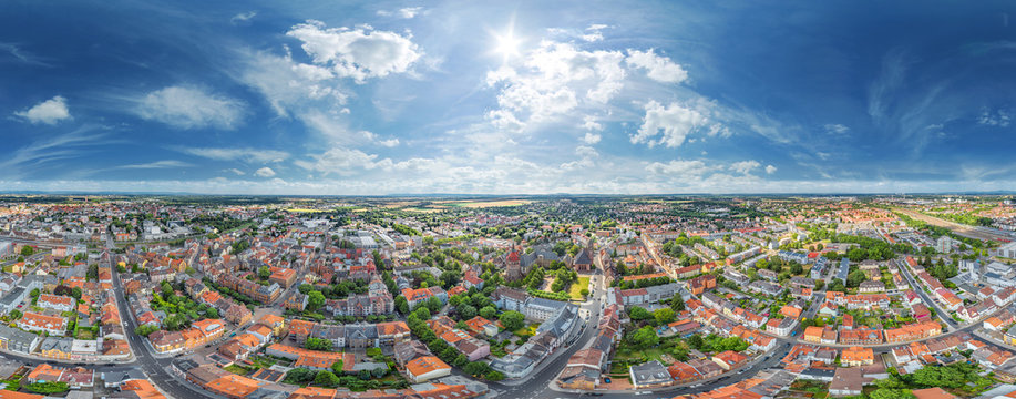 360° Stadt Luftbild Panorama Worms am Rhein © Mathias Weil
