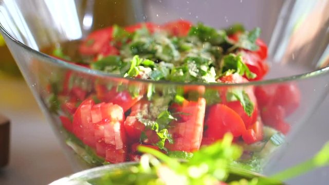 Salat zubereitung