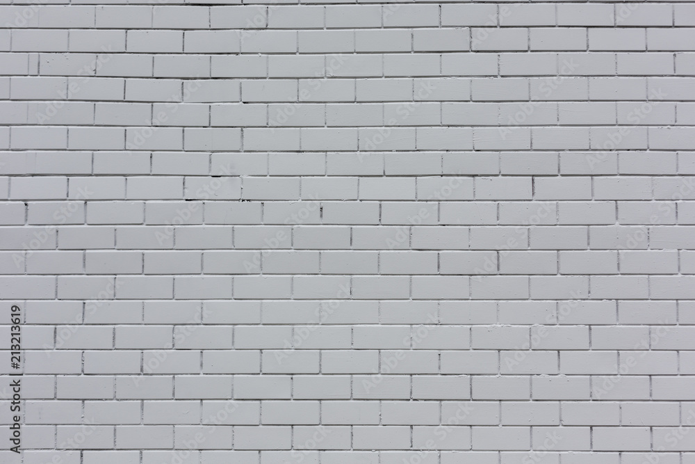 Sticker White painted horizontal stone bricks wall pattern texture background