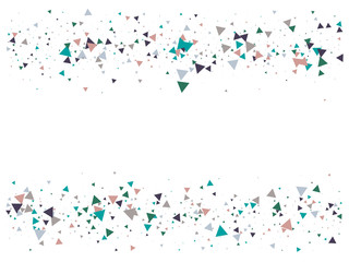 Blast Glass Shatter Memphis Vector Frame. Triangle Fragmentation Particles Explosion Border Design. Breakage Fast Moving Fragments Exploding Glass Frame. Shattered Fragments Burst Explosive Background