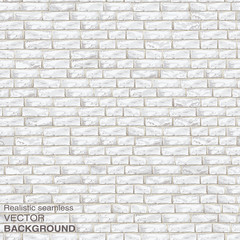 Old light brick wall. Seamless vector texture for continuous replicate