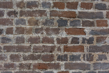 Old red rustic stone bricks wall pattern texture background