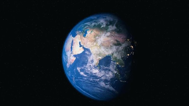 FIFA 2018 World Cup. Animation planet earth is transformed into a soccer ball team England. Close up soccer ball. Football Background