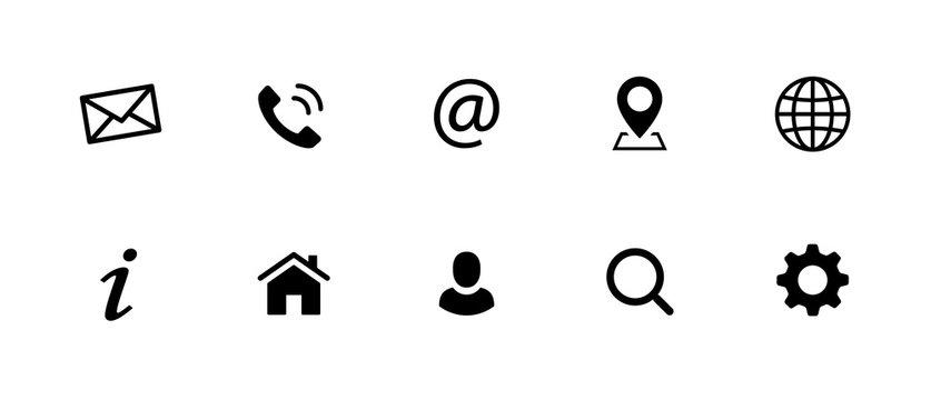 Web Kontakt Symbole