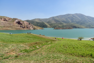 Gavoshan Dam Lake in Kurdistan Province. Iran