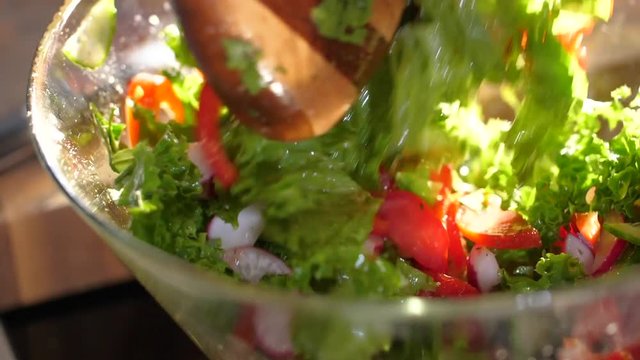 Salat zubereitung