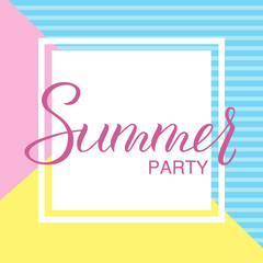 Summer party lettering