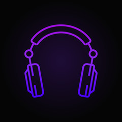 Over-Ear Headphones colored outline vector concept icon