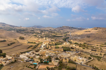 Victoria, the island of Gozo, Malta. View of the picturesque surroundings of the Citadel