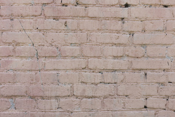 Fototapeta premium pink painted stone bricks wall pattern texture background