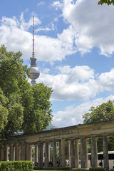 Obraz premium Berlin, Germany - July 01, 2018: View of the TV tower
