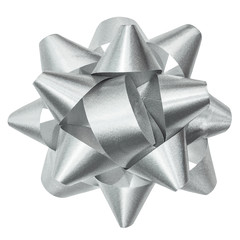 Silver bow isolated clipping path