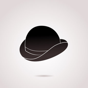 Bowler vector icon.