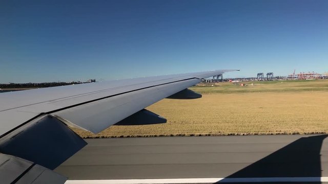 airplane about to take off