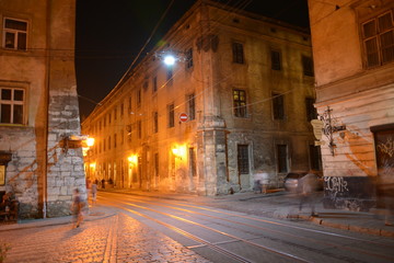 Night street Lviv