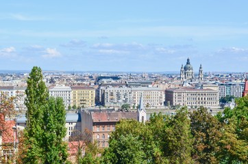 Fototapeta na wymiar Panoramic View of Budapest City in Hungary