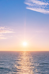 Sonnenuntergang auf dem Meer