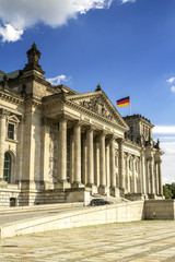 Fototapeta na wymiar The Reichstag building in Berlin: German parliament