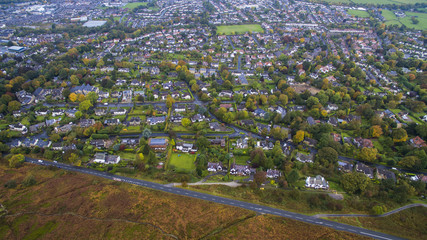 Drone shot of Ilkley Moor