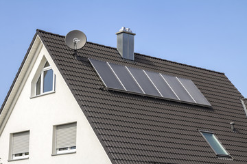 Solar panel on a roof