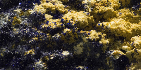 Crystal rock surface, macro photography