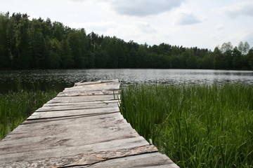 pomost mazuty jezioro © Arkadiusz