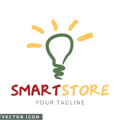 Hand drawn light bulb Logo/Icon