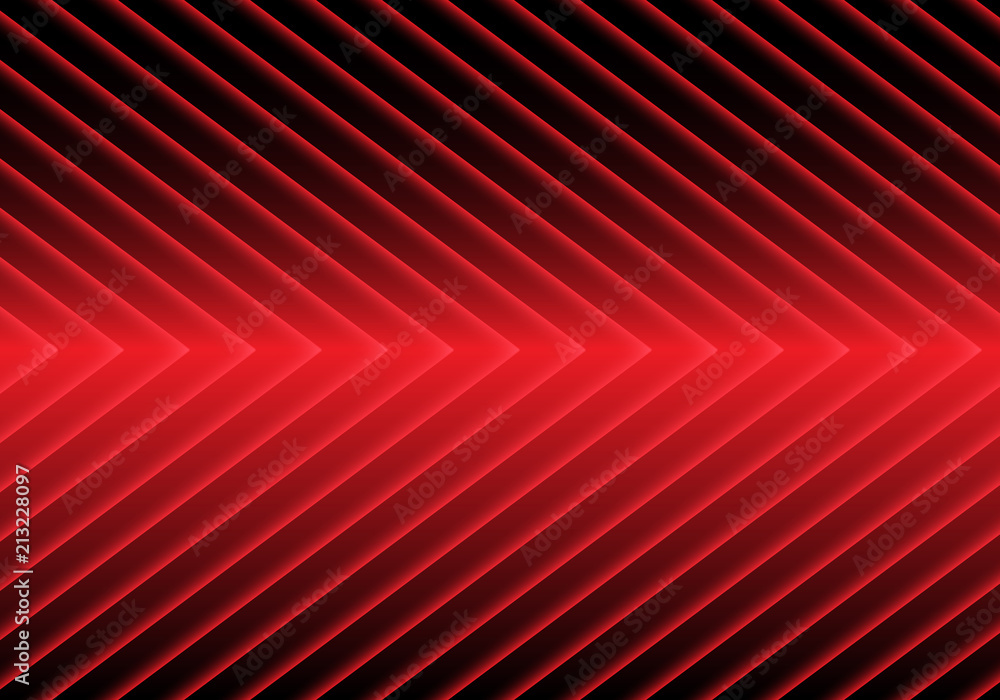 Poster abstract red arrow light pattern on black design modern futuristic background vector illustration.