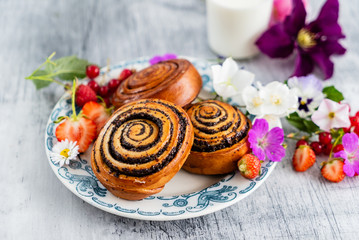 freshly baked cinnamon rolls
